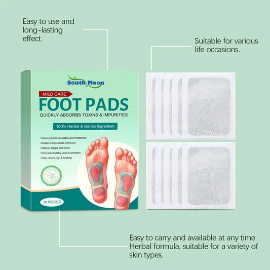 100% Herbal & Gentle Ingredient Detox Foot Pads ( Pack of 10 ) Buy 1 Get 1 Free